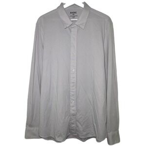 Rhone Shirt Mens XL Commuter Classic Fit Stretch Pink Geo Dot Print Long Sleeve